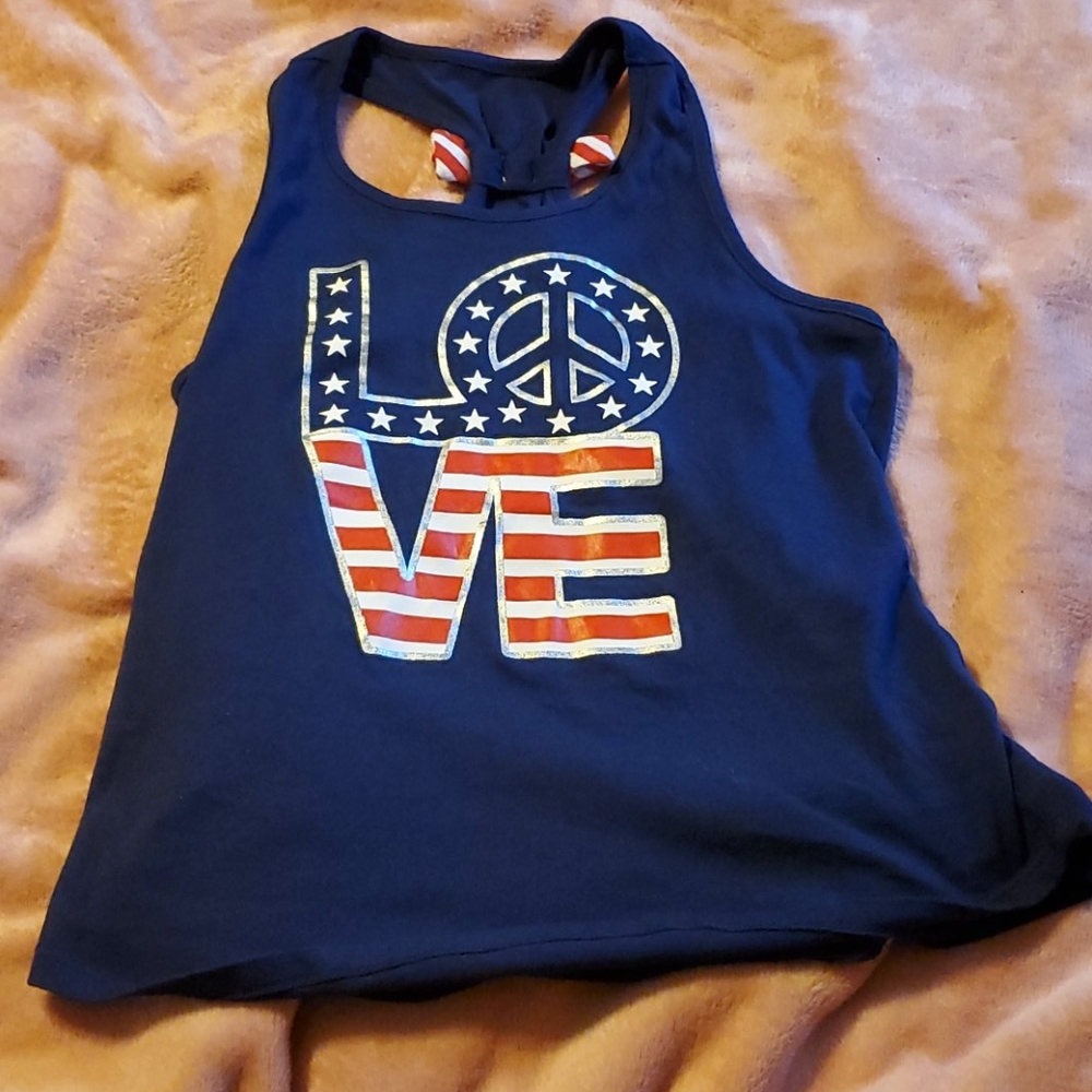 Girls 4th of July tank
